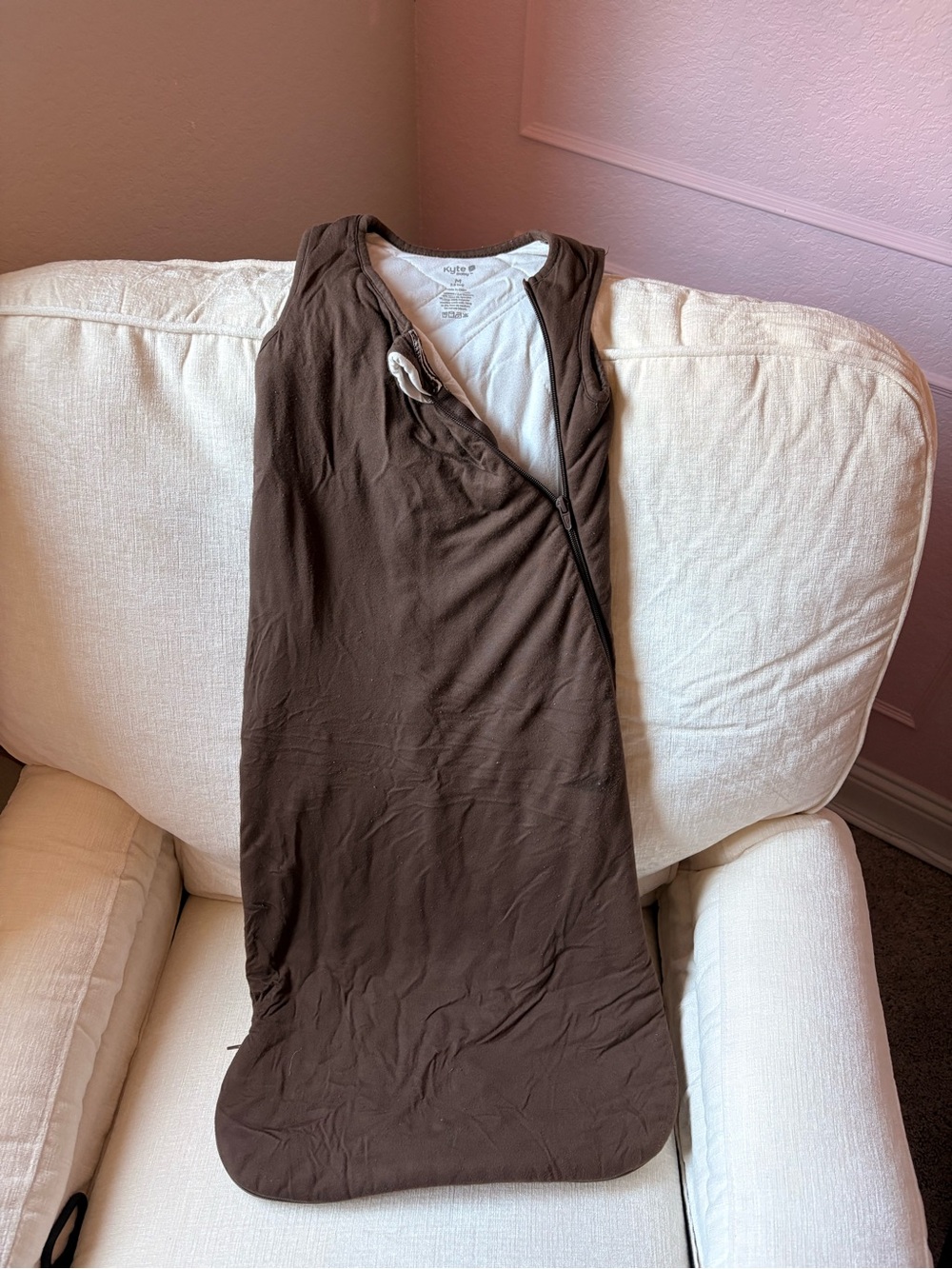 Brown Sleep Sack Swaddle - Soft Cozy Sleeveless Wearable Blanket